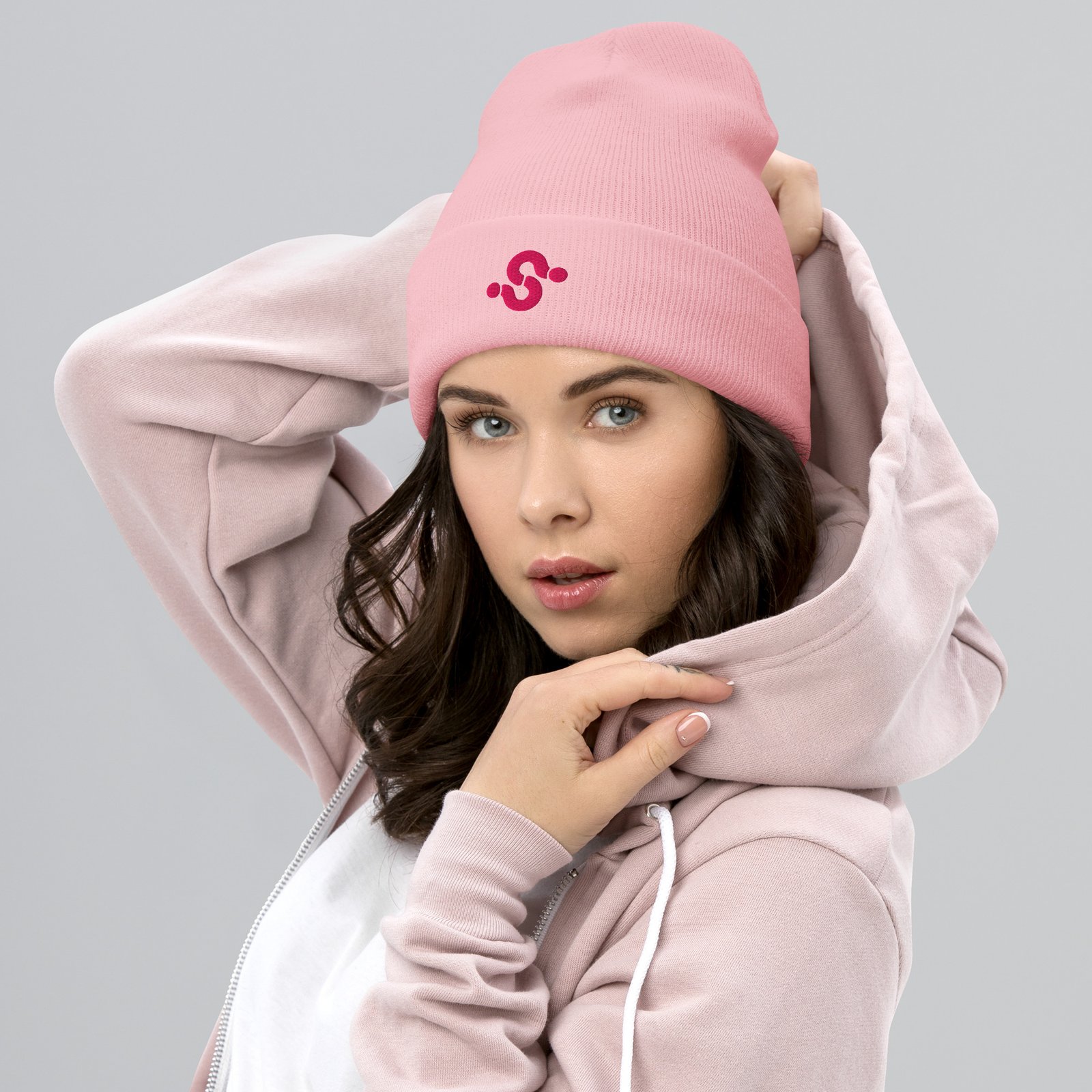 Gorro con borde vuelto ROSA SURPRISE - Imagen 2