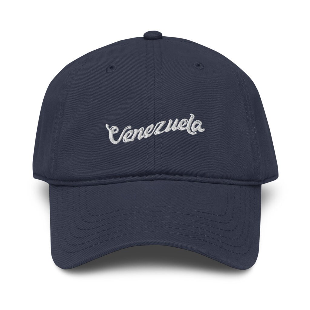 Gorra de béisbol con efecto lavado VENEZUELA LETRAS BLANCAS