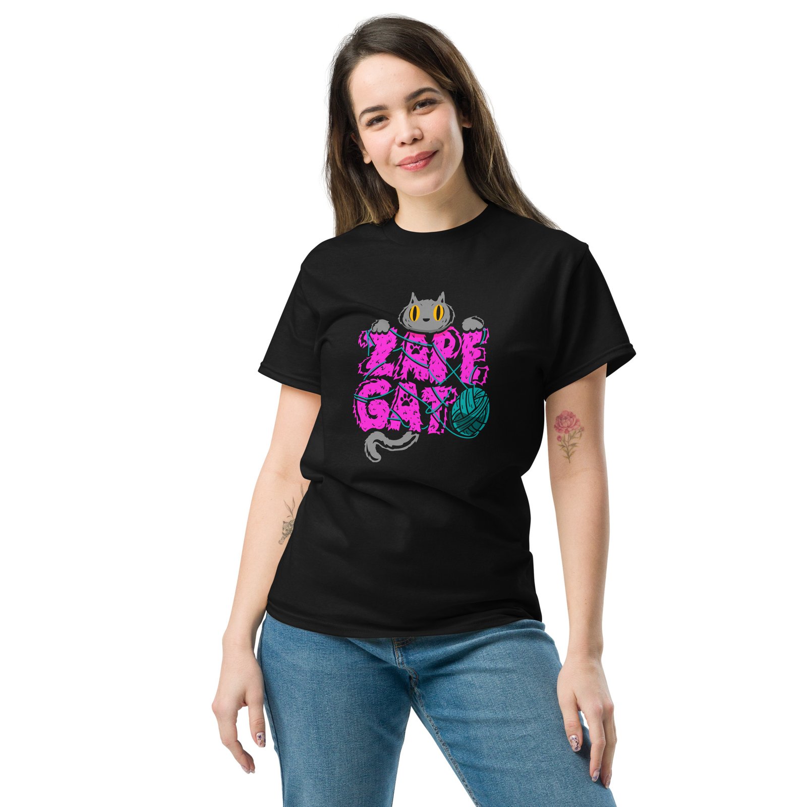 Camiseta clásica unisex ZAPE GATO - Imagen 2