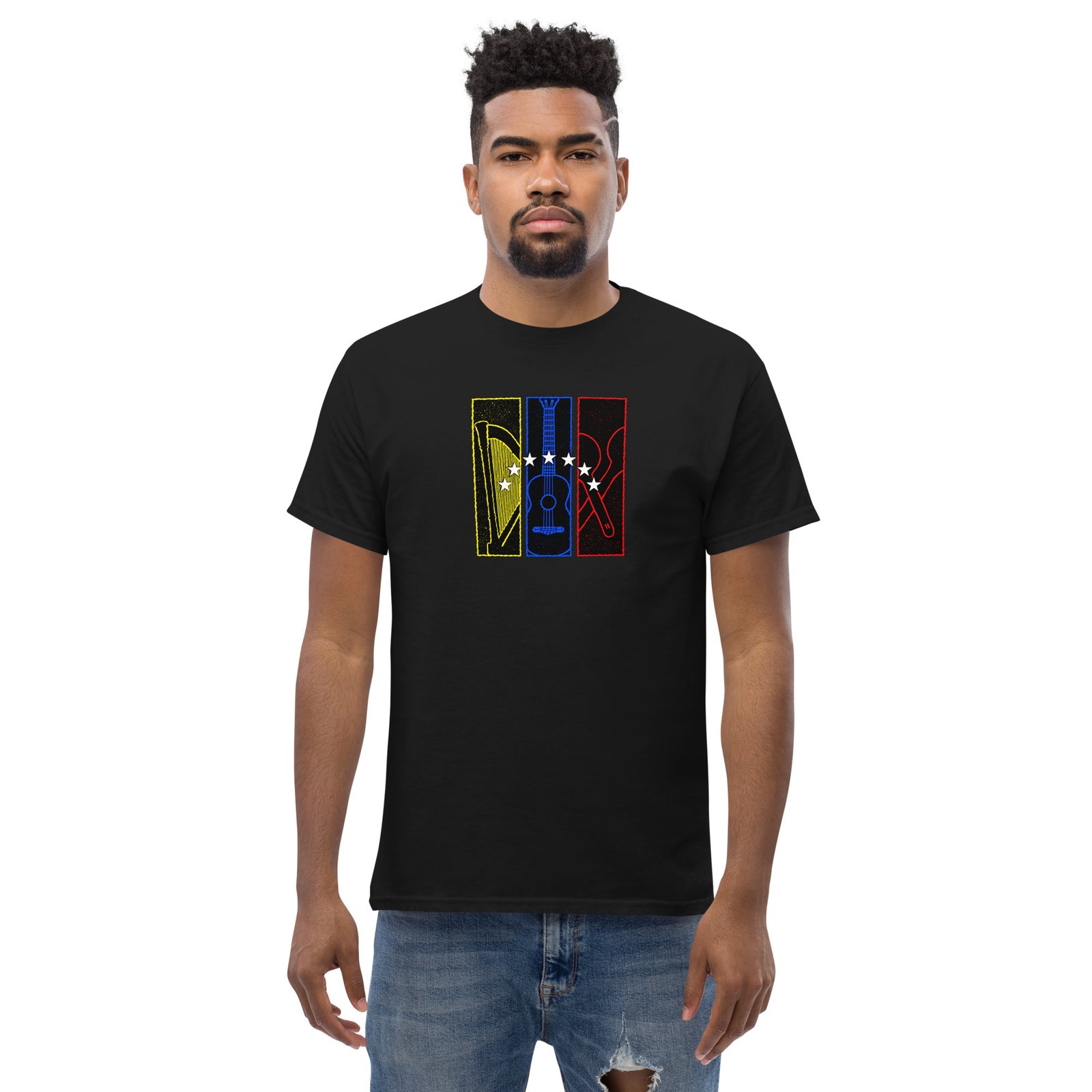 Camiseta clásica unisex ARPA CUATRO Y MARACA - Imagen 3