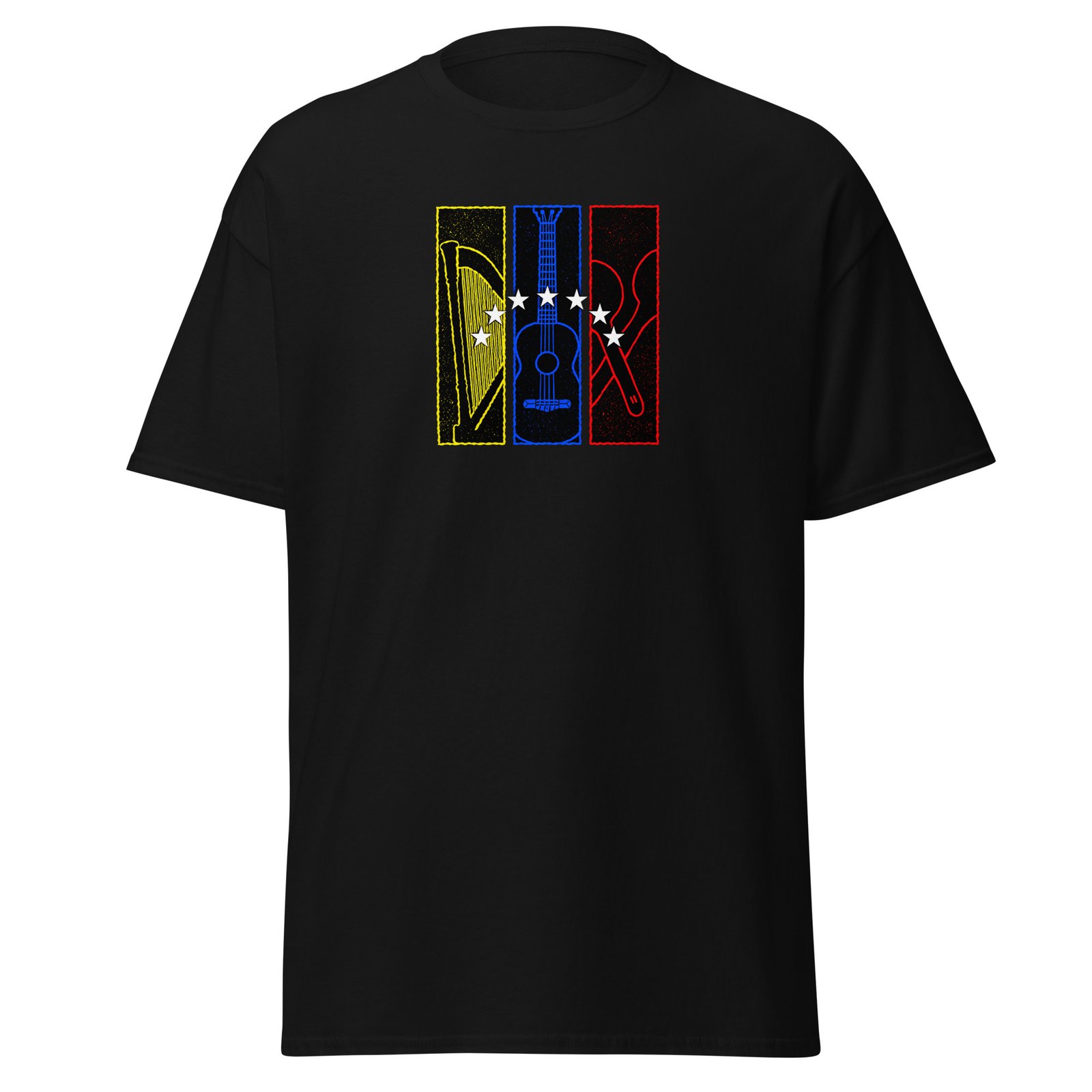 Camiseta clásica unisex ARPA CUATRO Y MARACA