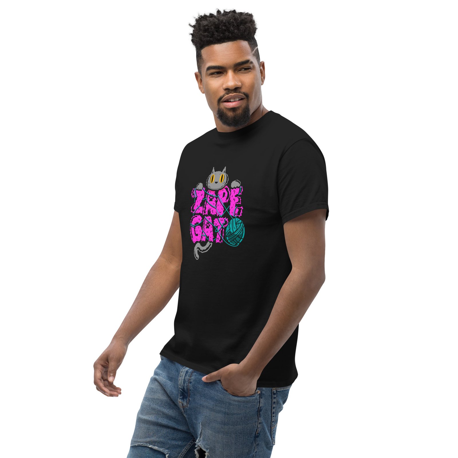 Camiseta clásica unisex ZAPE GATO - Imagen 4