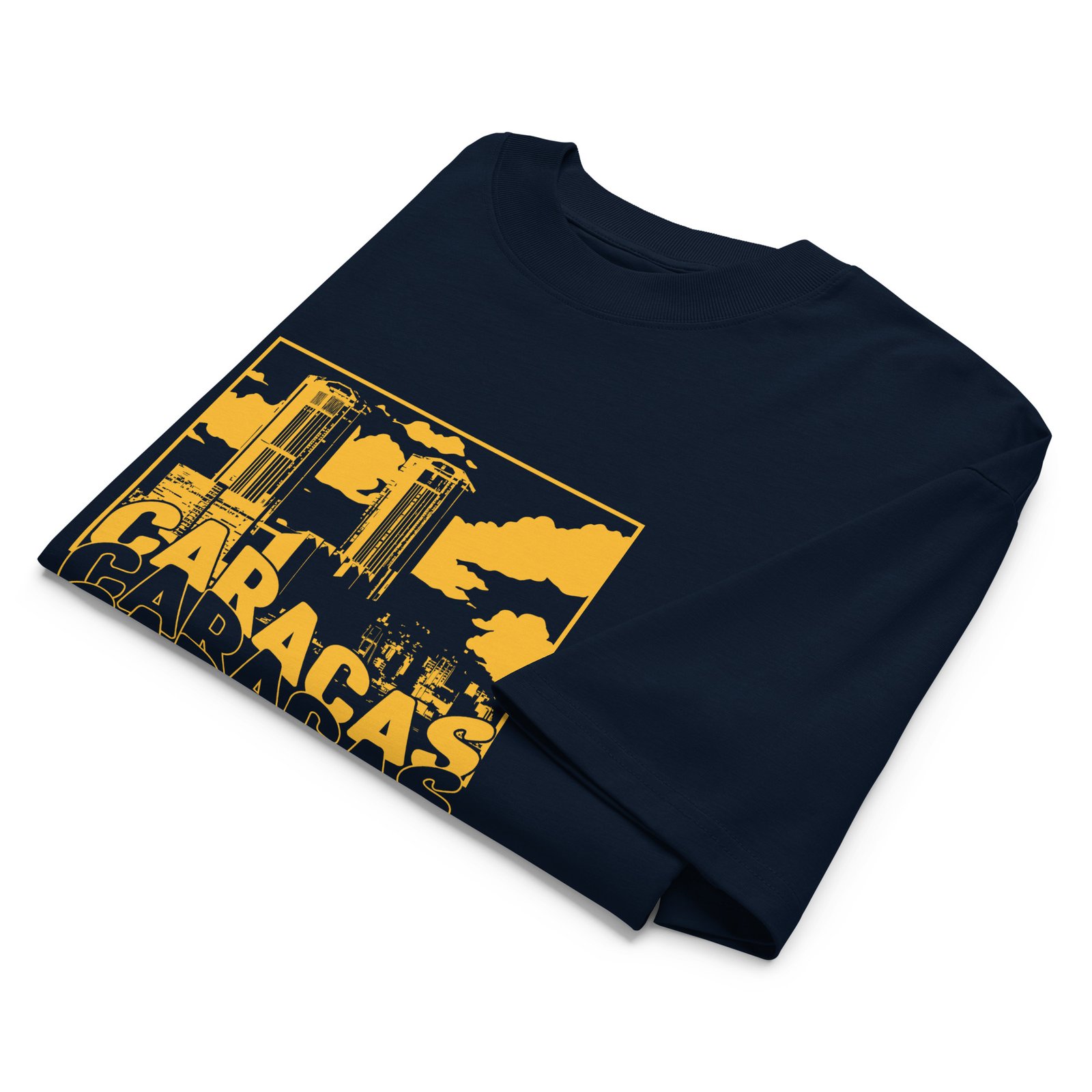 Camiseta oversize orgánica de cuello alto unisex (CARACAS) - Imagen 5
