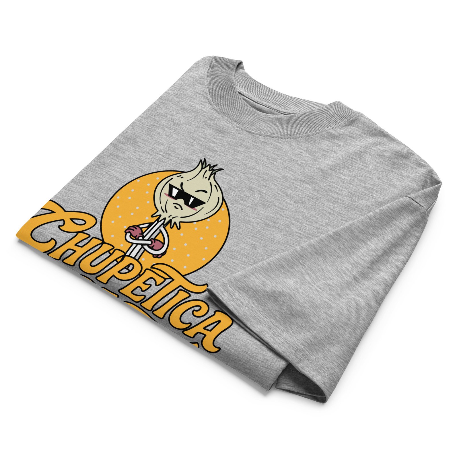 Camiseta oversize orgánica de cuello alto unisex (CHUPETA DE AJO) - Imagen 6