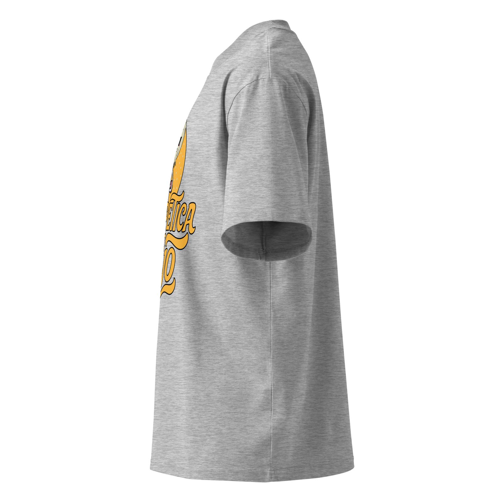 Camiseta oversize orgánica de cuello alto unisex (CHUPETA DE AJO) - Imagen 3