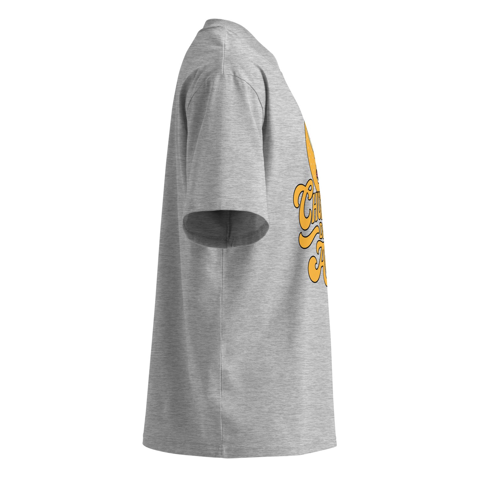 Camiseta oversize orgánica de cuello alto unisex (CHUPETA DE AJO) - Imagen 4