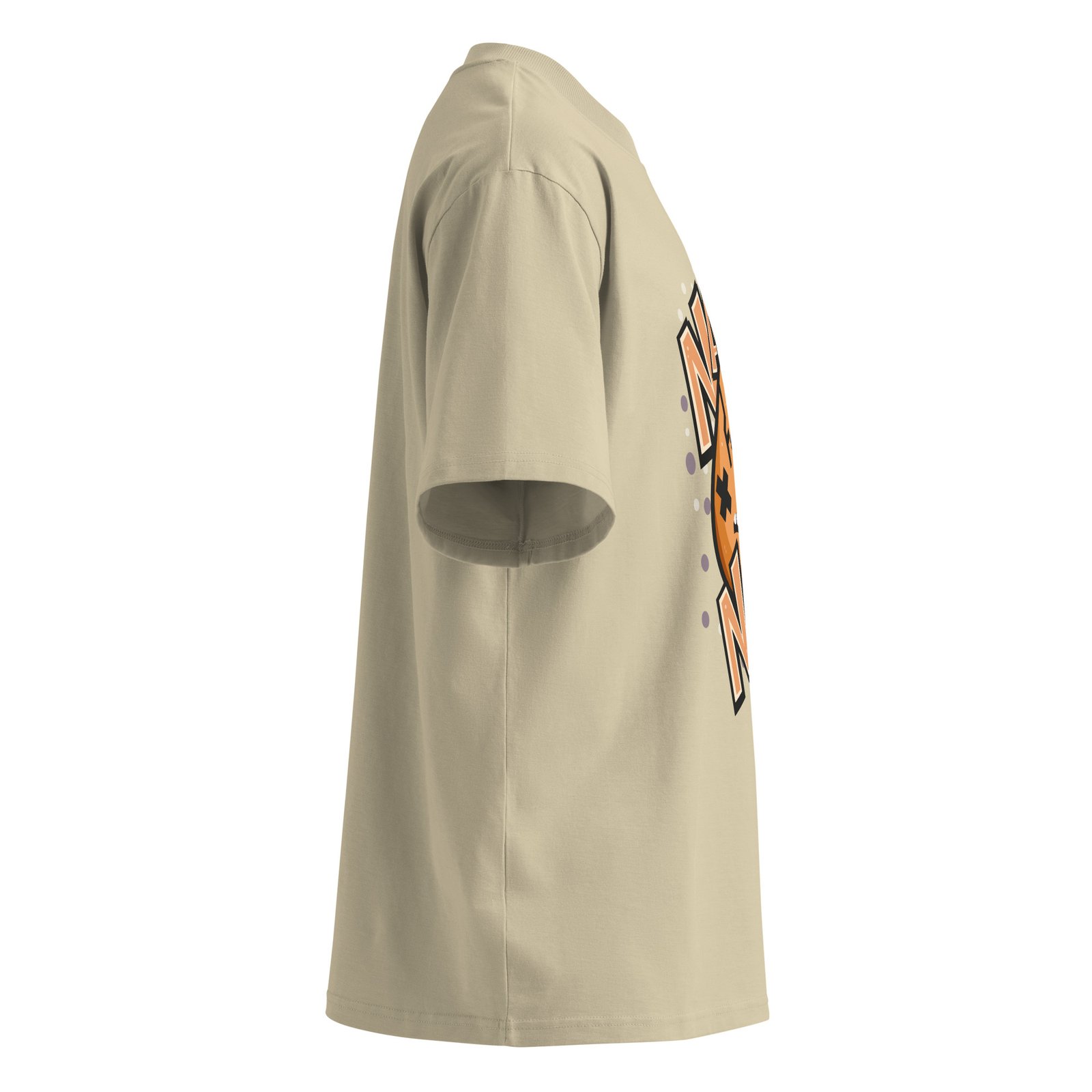 Camiseta oversize orgánica de cuello alto unisex (NAWEBONA) - Imagen 4