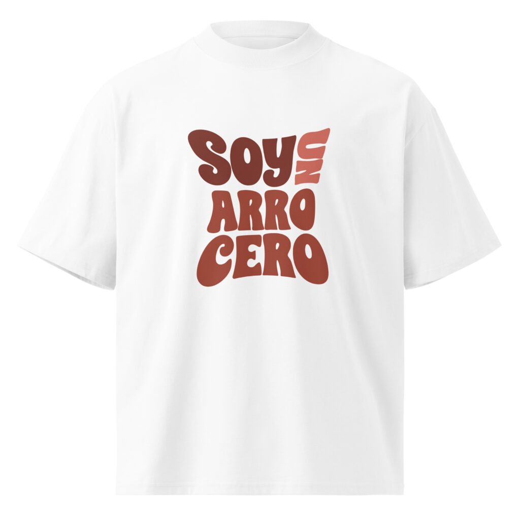 Camiseta oversize orgánica de cuello alto unisex (ARROCERO)