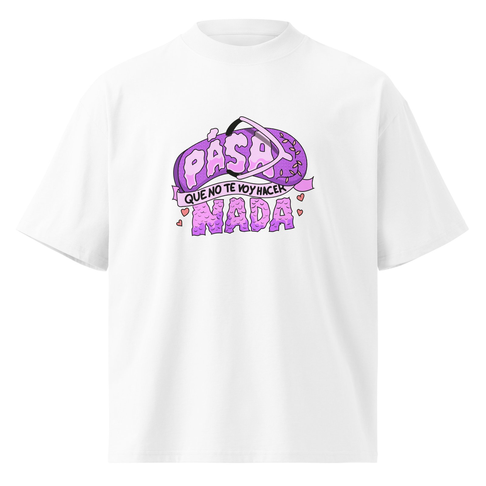 Camiseta oversize orgánica de cuello alto unisex (MADRES)