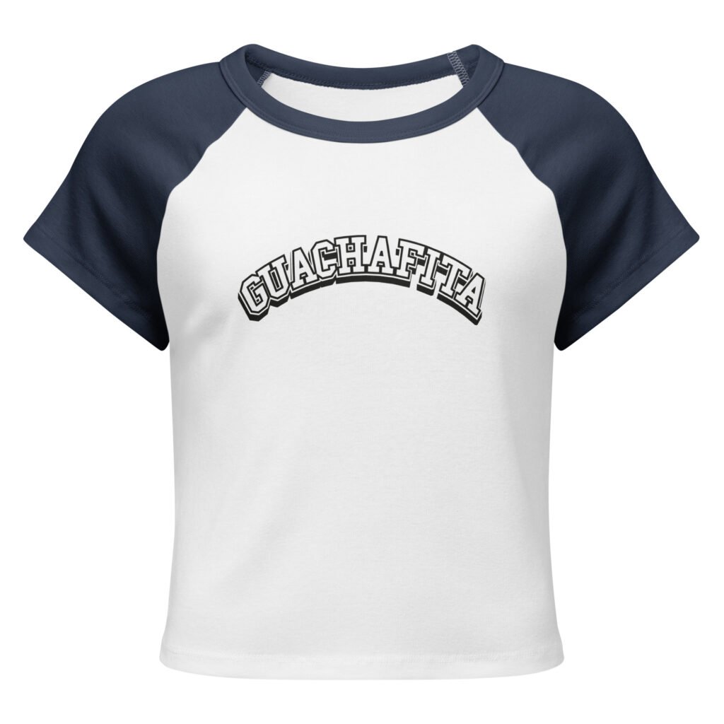 Camiseta raglán de canalé fino para mujer GUACHAFITA