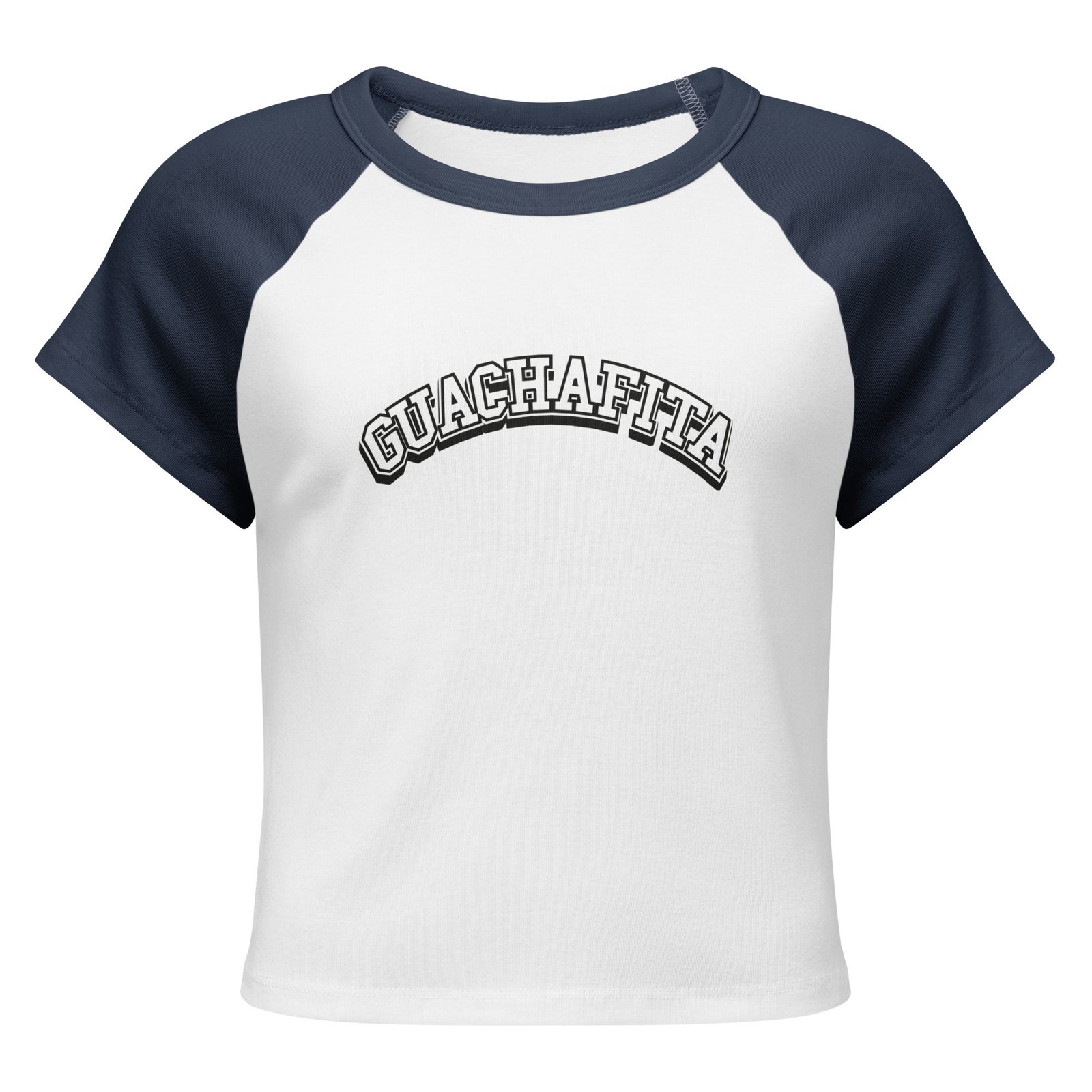 Camiseta raglán de canalé fino para mujer GUACHAFITA