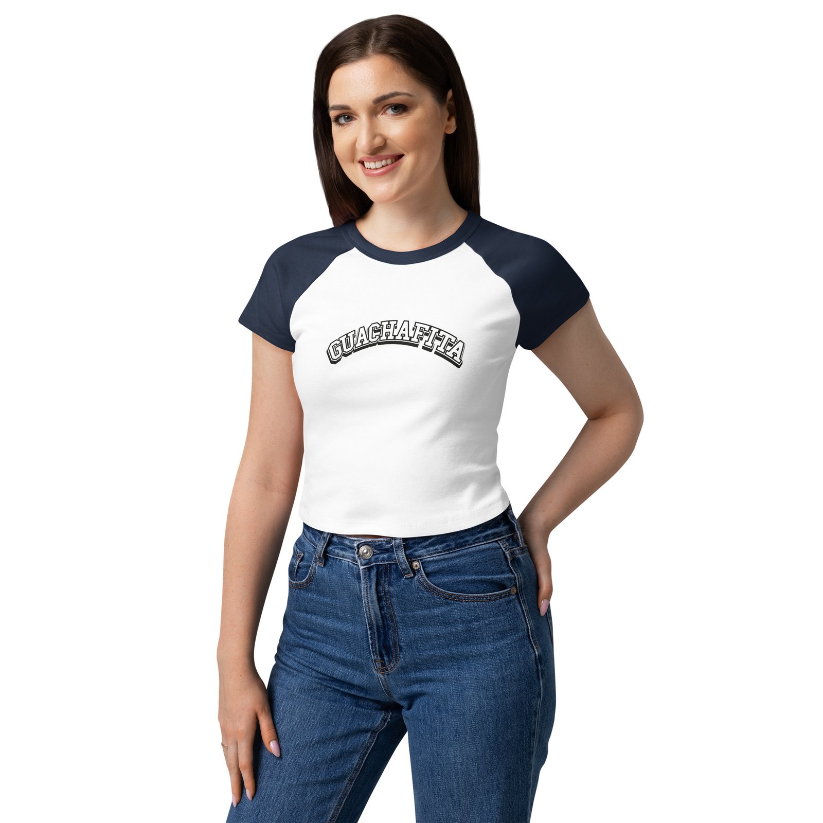 Camiseta raglán de canalé fino para mujer GUACHAFITA - Imagen 4